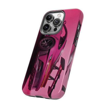 Vivid Pink Sports Car Tough Phone Case - Drop Proof Armor Cover