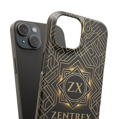 Luxury Gold Geometric Art Deco Slim Phone Case for iPhone & Samsung