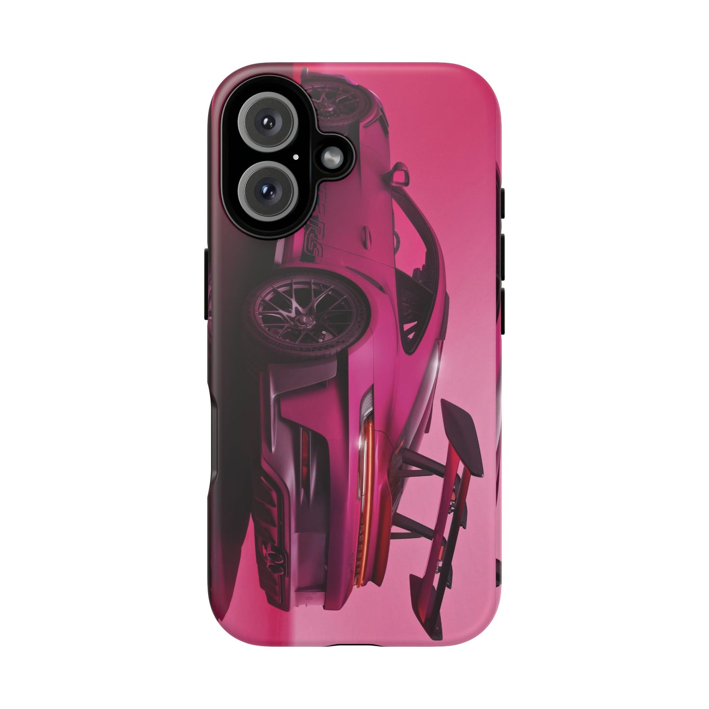 Vivid Pink Sports Car Tough Phone Case - Drop Proof Armor Cover