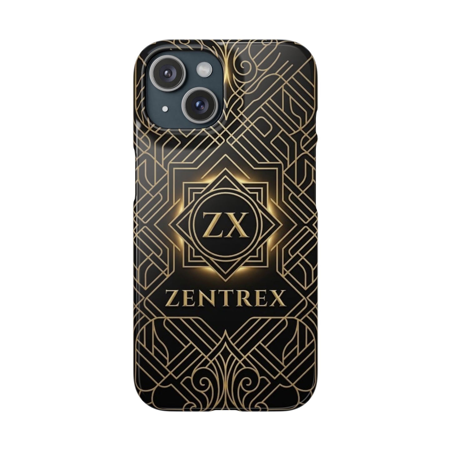 Luxury Gold Geometric Art Deco Slim Phone Case for iPhone & Samsung