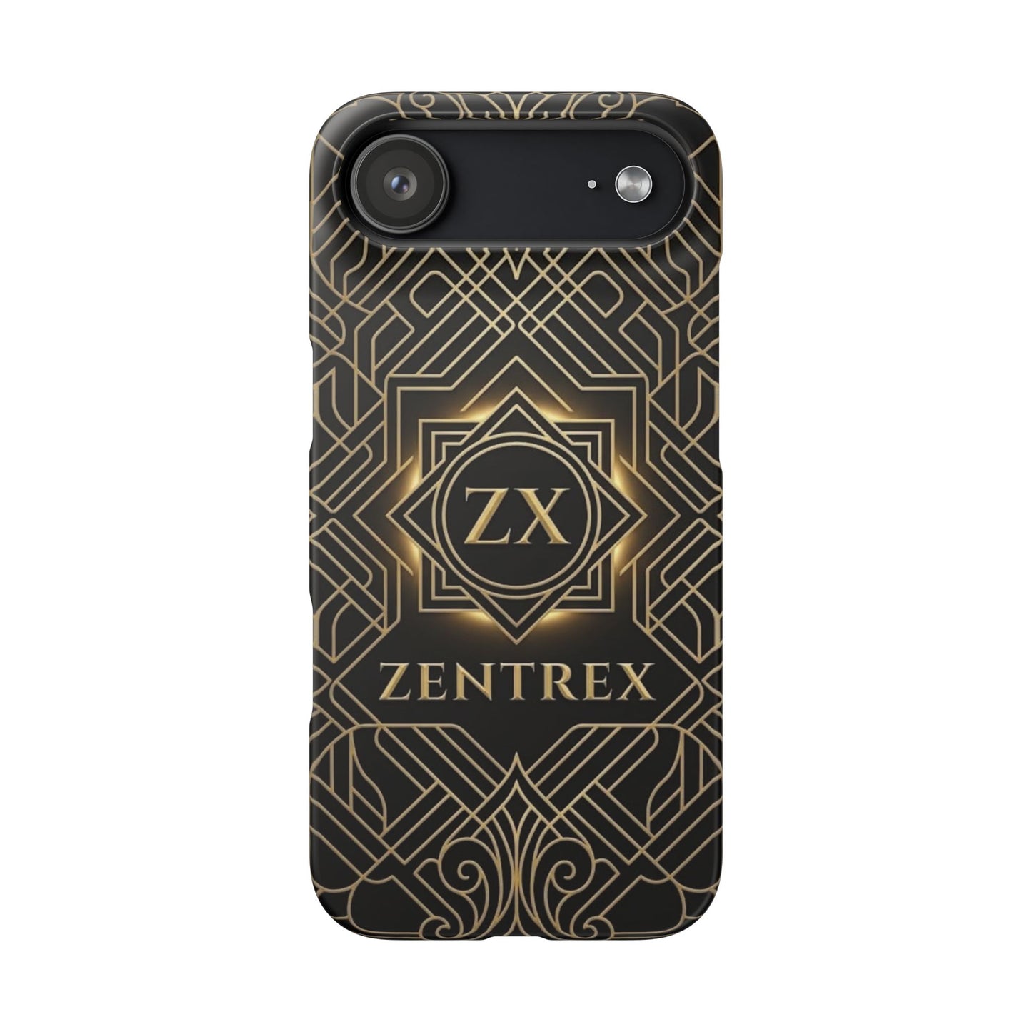 Luxury Gold Geometric Art Deco Slim Phone Case for iPhone & Samsung