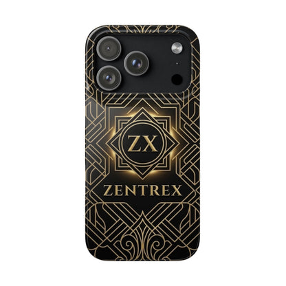 Luxury Gold Geometric Art Deco Slim Phone Case for iPhone & Samsung