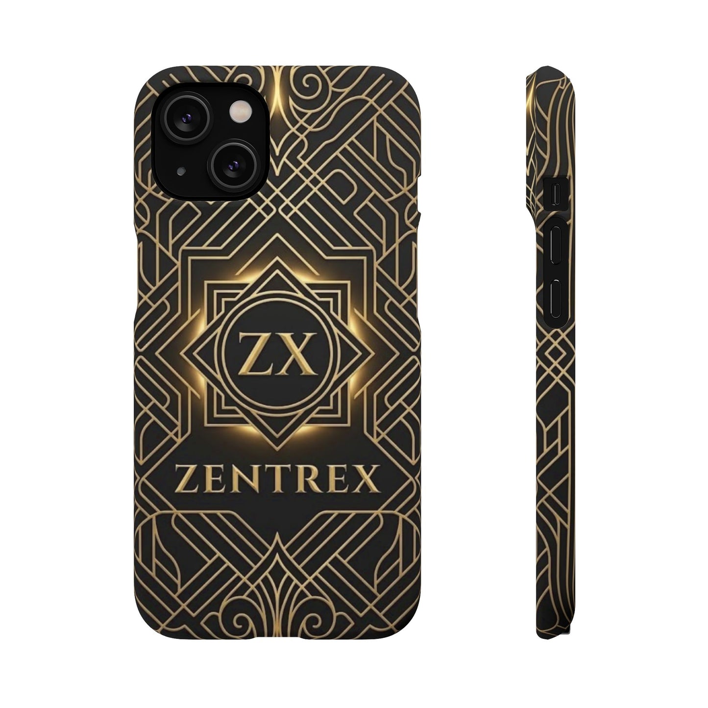 Luxury Gold Geometric Art Deco Slim Phone Case for iPhone & Samsung