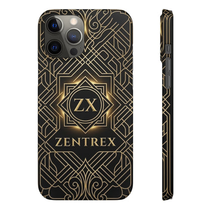 Luxury Gold Geometric Art Deco Slim Phone Case for iPhone & Samsung