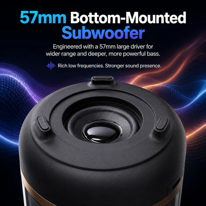 Wireless Desktop Soundbar Bluetooth 5.0 Speaker with RGB Breathing Lamp