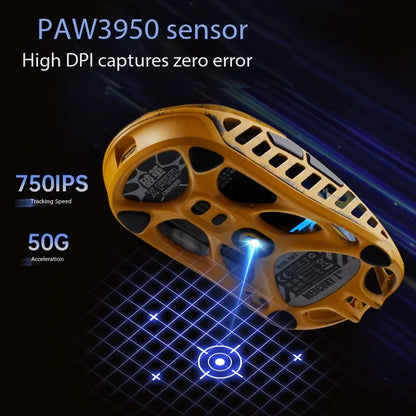GravaStar X PRO Yellow 49g Magnesium Alloy Wireless 8K Gaming Mouse
