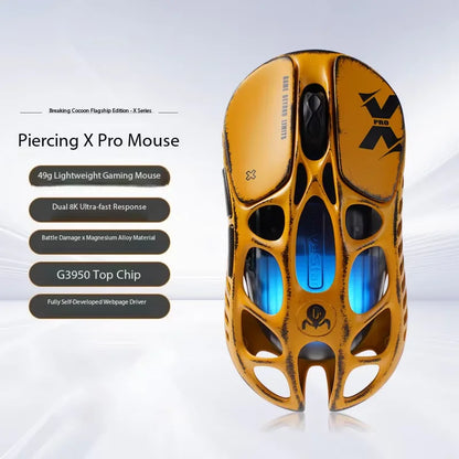 GravaStar X PRO Yellow 49g Magnesium Alloy Wireless 8K Gaming Mouse