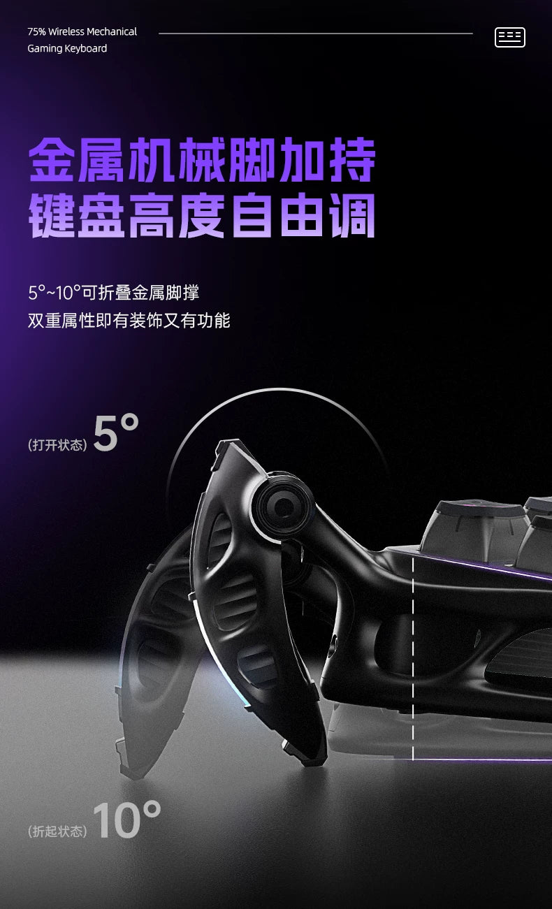 GravaStar K1 Pro Wireless 75% Hot-Swappable RGB Mechanical Keyboard