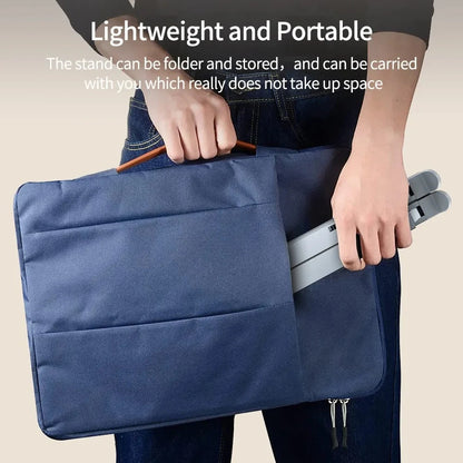 Adjustable Foldable Aluminum Laptop Stand with 15-Speed Height Adjustment