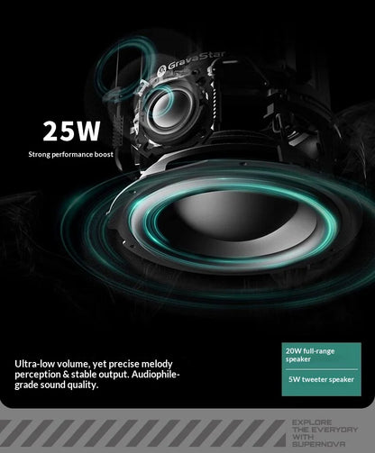 GravaStar G5 Portable Bluetooth Speaker with Heavy Bass Stereo