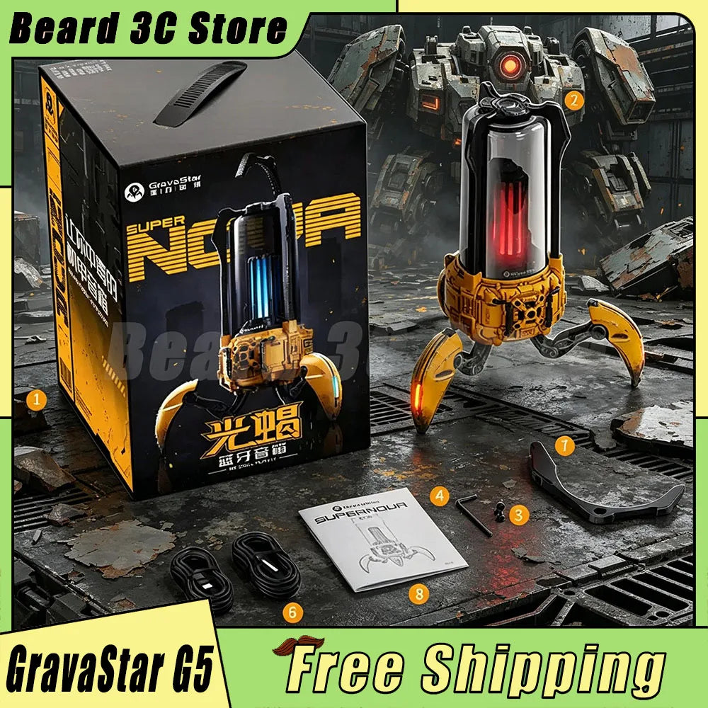 GravaStar G5 Portable Bluetooth Speaker with Heavy Bass Stereo
