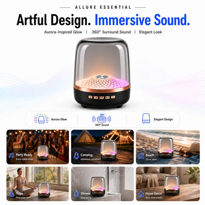 Wireless Desktop Soundbar Bluetooth 5.0 Speaker with RGB Breathing Lamp