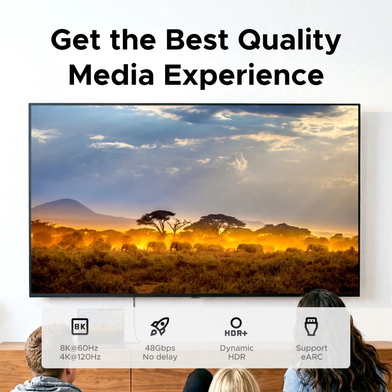 UGREEN Right Angle HDMI 2.1 Adapter Male to Female 8K@60Hz Connector