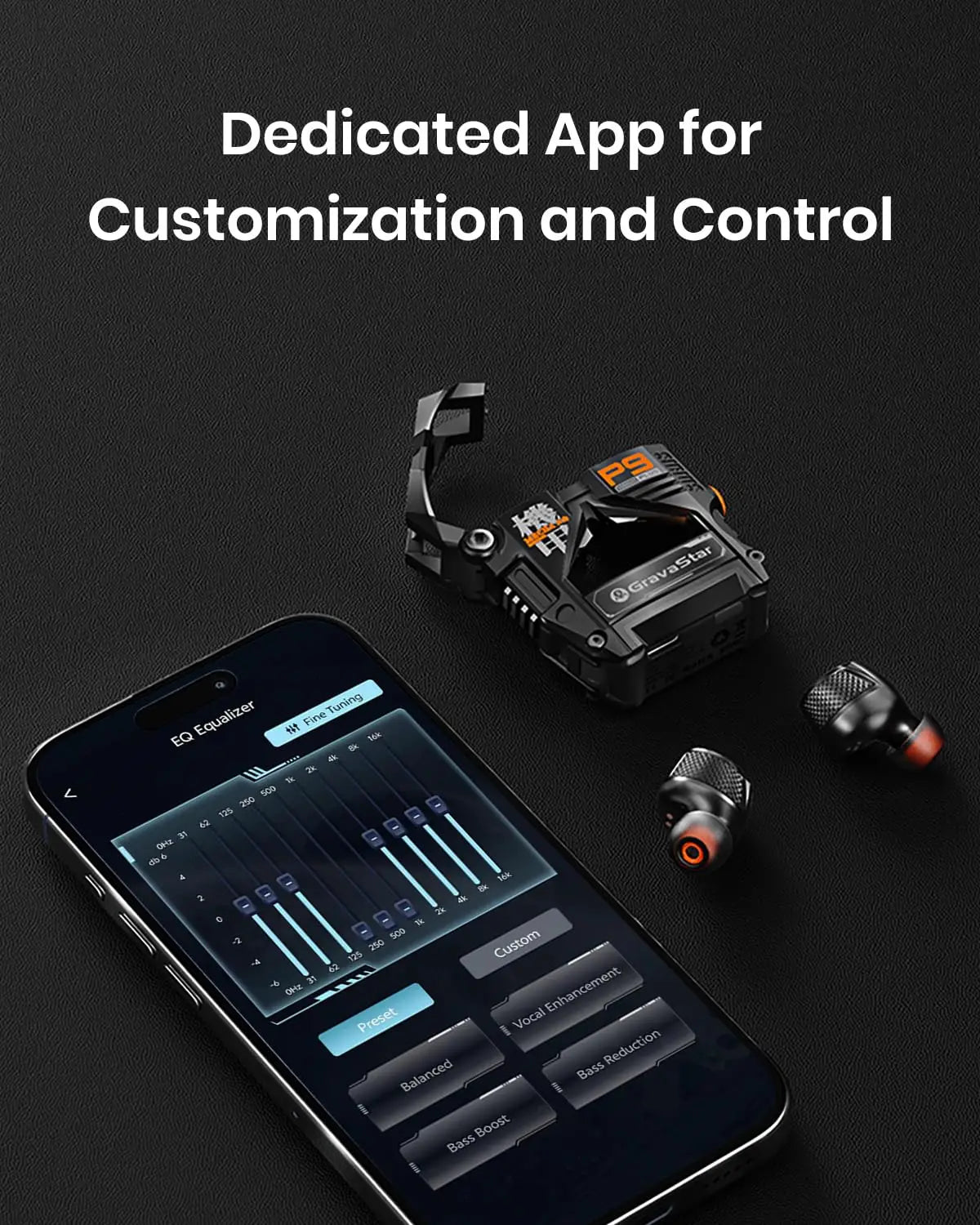 GravaStar Sirius P9 Plus Wireless ANC Gam ing Earphones with RGB