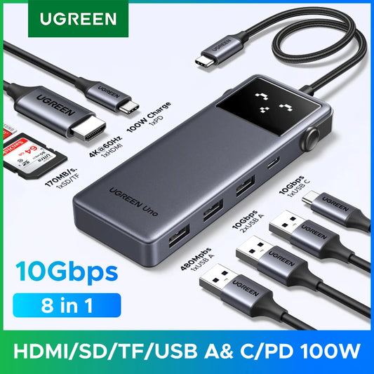 UGREEN Uno Type-C to 4K60Hz HDMI 100W PD Smart Desktop Hub