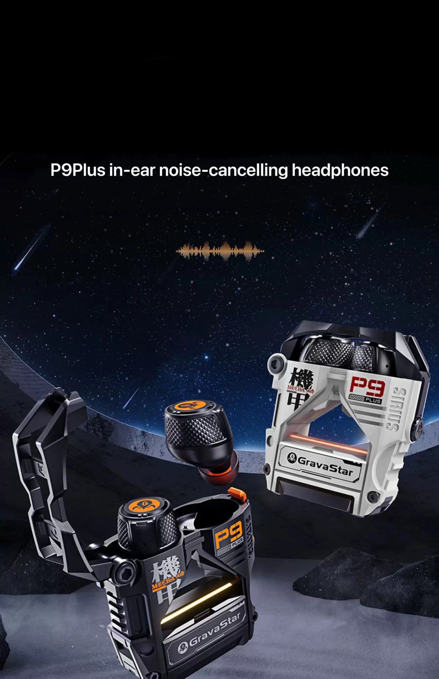 GravaStar Sirius P9 Plus Wireless ANC Gam ing Earphones with RGB