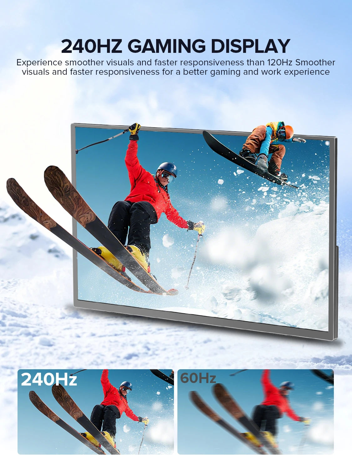 Uperfect 24.5-inch 240Hz Portable Gaming Monitor IPS 1ms Display