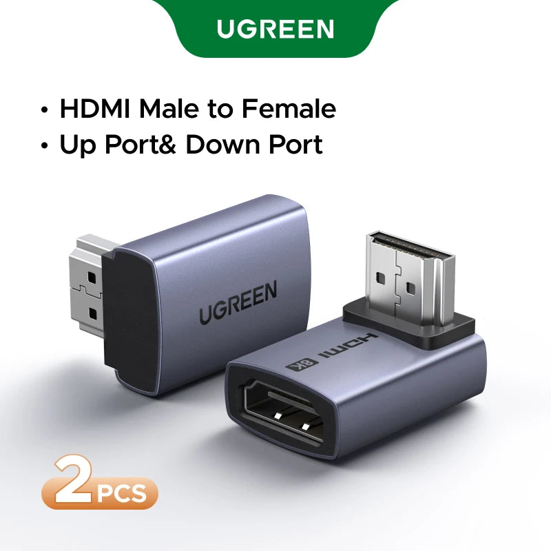 UGREEN Right Angle HDMI 2.1 Adapter Male to Female 8K@60Hz Connector