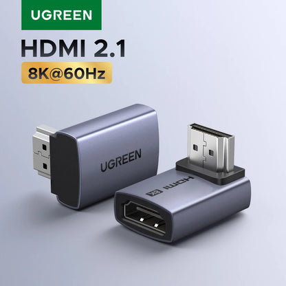 UGREEN Right Angle HDMI 2.1 Adapter Male to Female 8K@60Hz Connector
