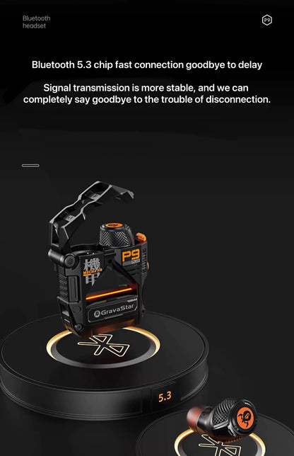 GravaStar Sirius P9 Plus Wireless ANC Gam ing Earphones with RGB
