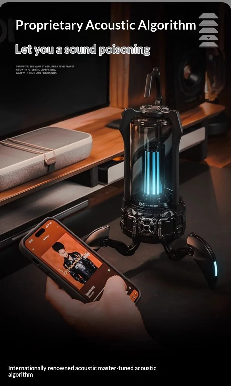 GravaStar G5 Portable Bluetooth Speaker with Heavy Bass Stereo