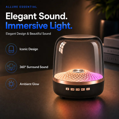 Wireless Desktop Soundbar Bluetooth 5.0 Speaker with RGB Breathing Lamp